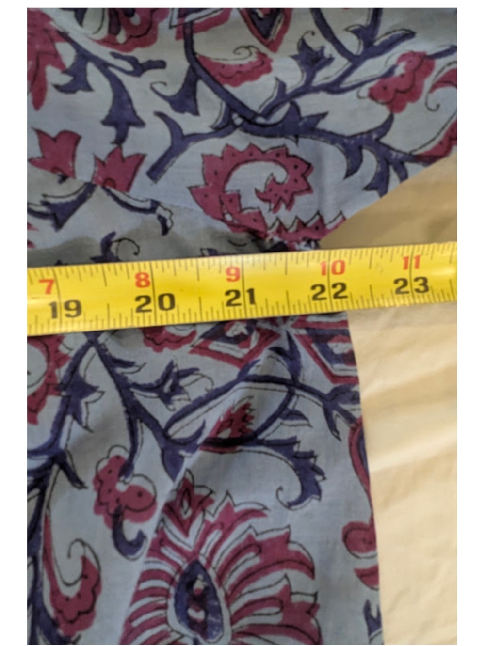 Cleobella Organic Cotton Paisley Boho Mini Dress M Blue Plum Belt Pockets - Picture 10 of 13